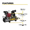 Gas Air Compressor with Honda GX200 Engine