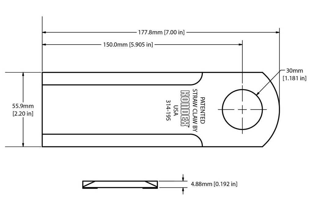 Claas Straw Claw Chopper Blades. Pack of 8