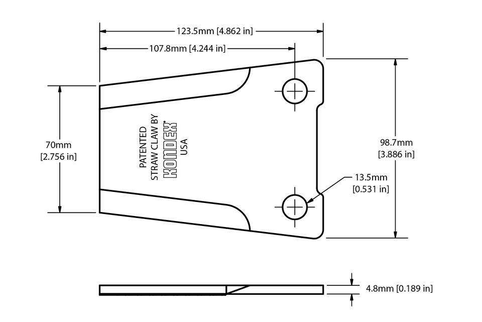Case IH Straw Claw Chopper Blade. Pack of 2