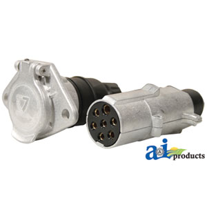 CabCAM Trailer Cable Kit, 7 Pin Coiled, Aluminum Connectors, 2 Camera Capability.