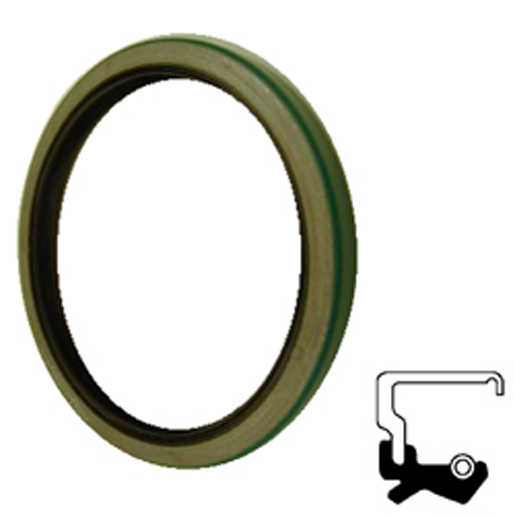 Lip Seal; 1-1/2" Shaft Dia; 3" Housing Bore; 3/8" Nominal Width; Nitrile Lip; Solid Seal
