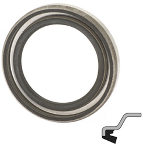 Lip Seal; 2" Shaft Dia; 2-1/2" Housing Bore; 1/4" Nominal Width; Nitrile Lip; Solid Seal