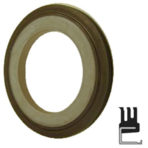 Lip Seal; 2-1/4" Shaft Dia; 3-1/4" Housing Bore; 0.27" Nominal Width; Nitrile Lip; Solid Seal