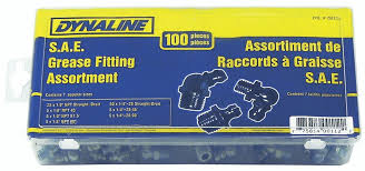 S.A.E. Grease Fitting Assortment, 100 Pieces