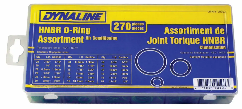 HNBR O-Ring Assortment, 270 Pieces / 18 Sizes