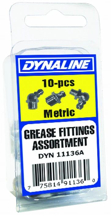 Grease Fitting Assortment. Metric, 10 Pcs / 6 Items