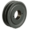 Transmission Pulley; 2 Grooves; 4.45" Outside Diameter; Bushed; H Bushing Series; 3L | 4L | A Belt Series