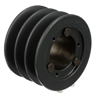 Transmission Pulley; 3 Grooves; 3.95" Outside Diameter; Bushed; SH Bushing Series; A | B Belt Series