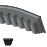 "B" series cogged v-belt, 64" inside measurement