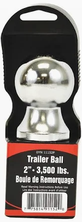 2" Trailer Ball (1" x 2-1/8" Shank, 6,000 lbs., Chrome)