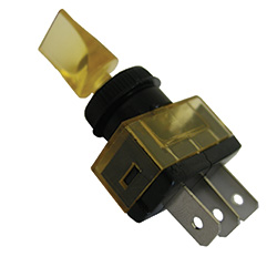 16A 12V On-Off Duckbill Illuminated Switch - Amber