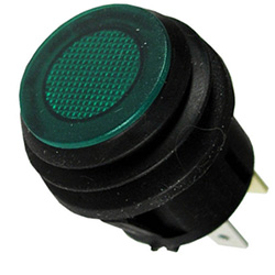 20A 12V Green Push On / Push Off Switch