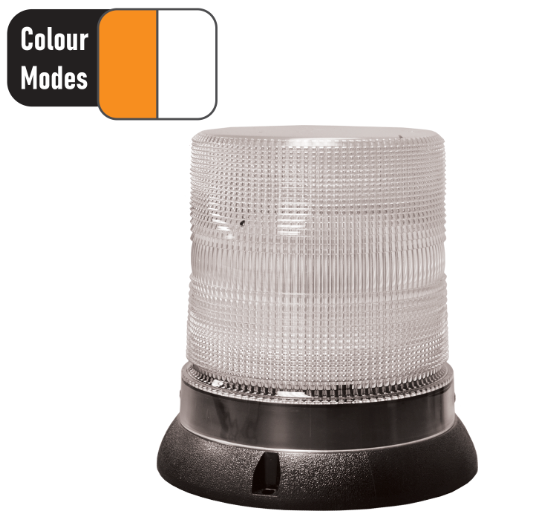 6.75" Amber & White LED Synchronizable LED Beacon (E-72 Series)