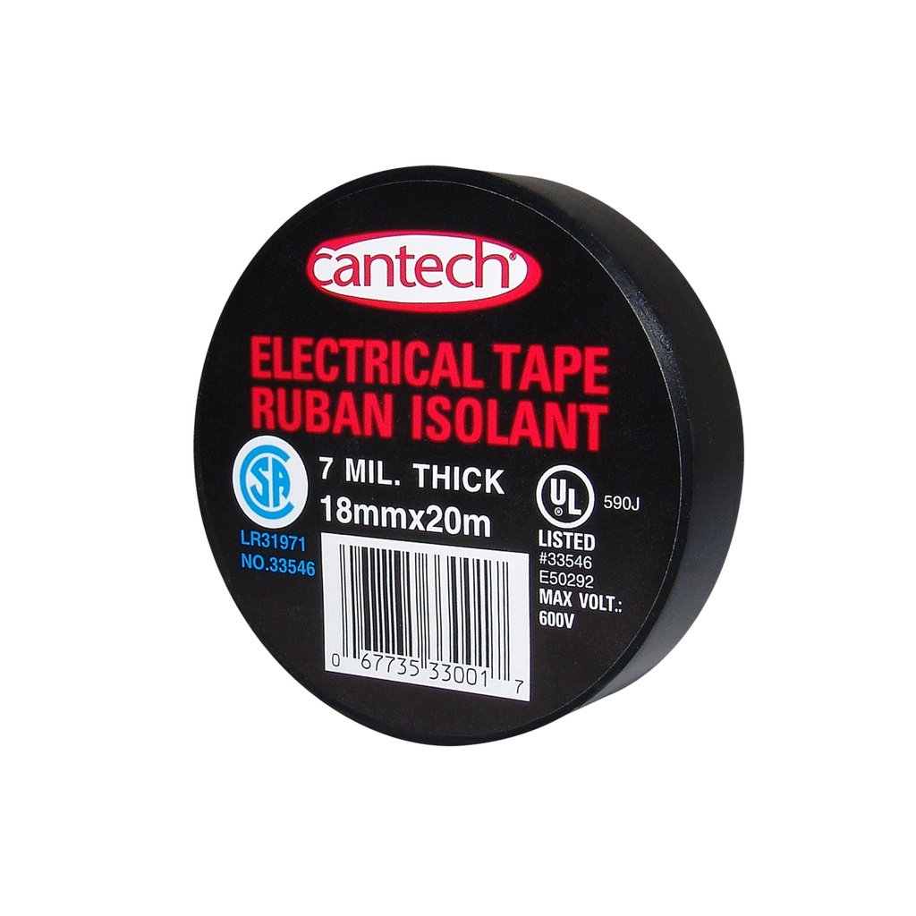  Electrical Tape, Black, 18mm x 20m