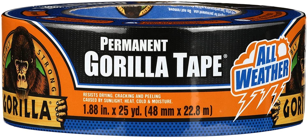 Gorilla Permanent All Weather Tape, Duct Tape - 1.88 in x 25 yd