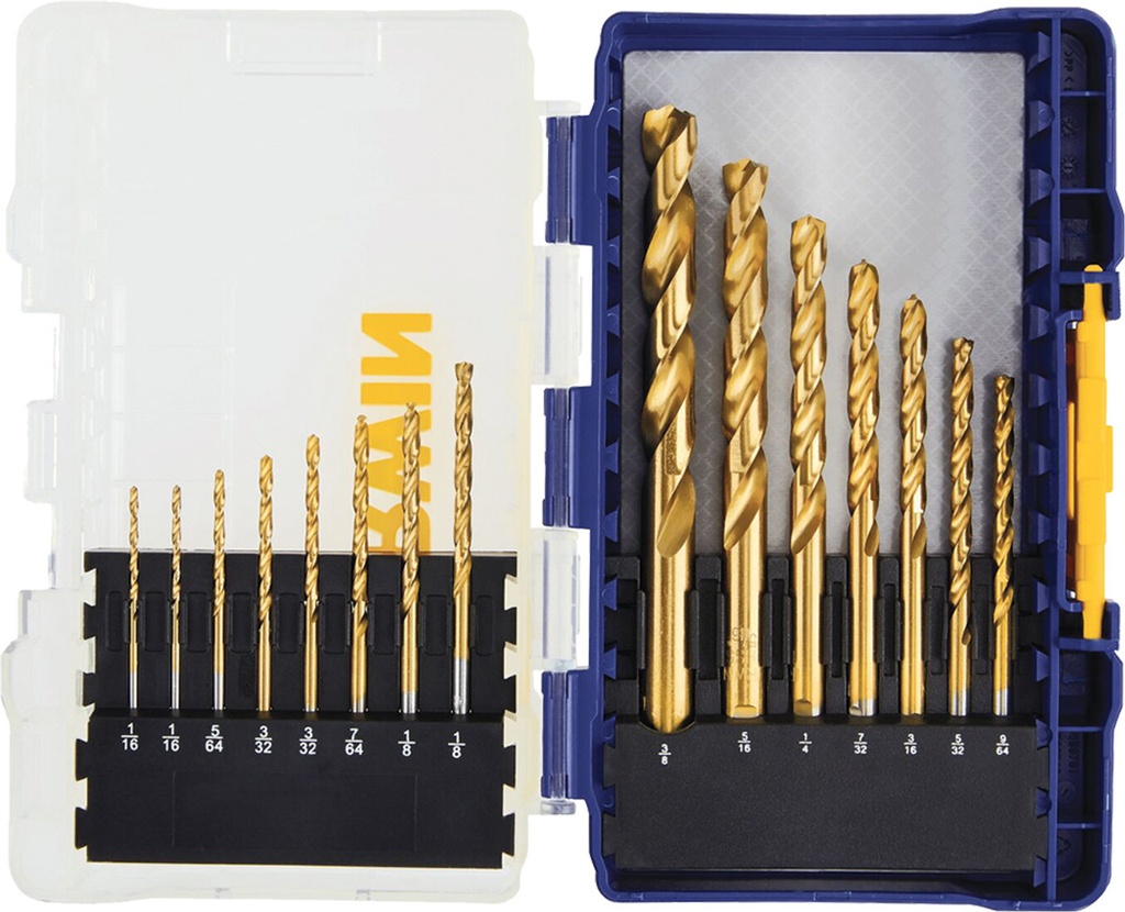 15-PC DRILL BIT TITANIUM TURBOMAX SPEEDBOR PRO SET