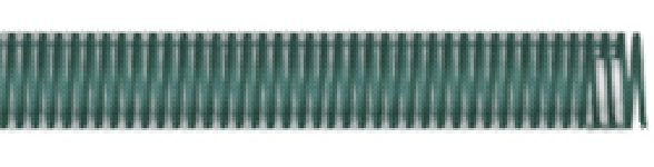 2.5" Universal PVC Helix Water Suction Hose; Green; 100' Roll