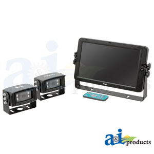 [AI-HD10M2CQ] CabCAM High Definition 10" QUAD Video System, Touch Screen with 2 Cameras.