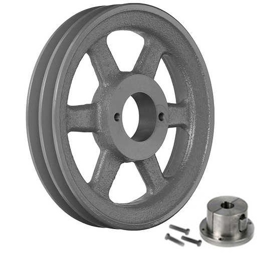 [RBL-2AK84H] Transmission Pulley; 2 Grooves; 8-1/4" OD; Bushed; 3L | 4L | A Belt Series