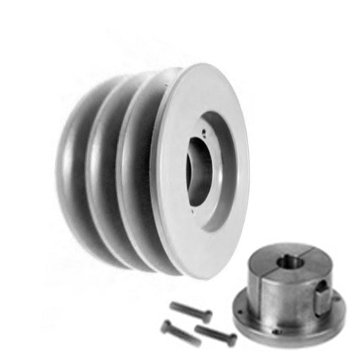 [RBL-3BK47H] Transmission Pulley; 3 Grooves; 4.45" Outside Diameter; Bushed; H Bushing Series; 4L | A | 5L | B Belt Series