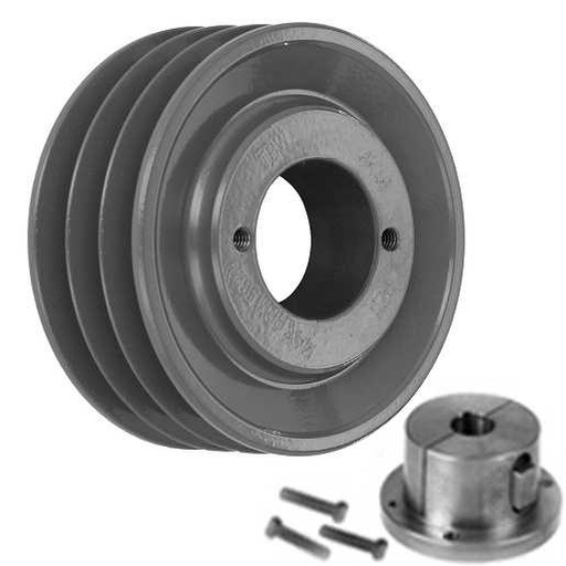 [RBL-3BK80H] Transmission Pulley; 3 Grooves; 7-3/4" Outside Diameter; Bushed; H Bushing Series; 4L | A | 5L | B Belt Series