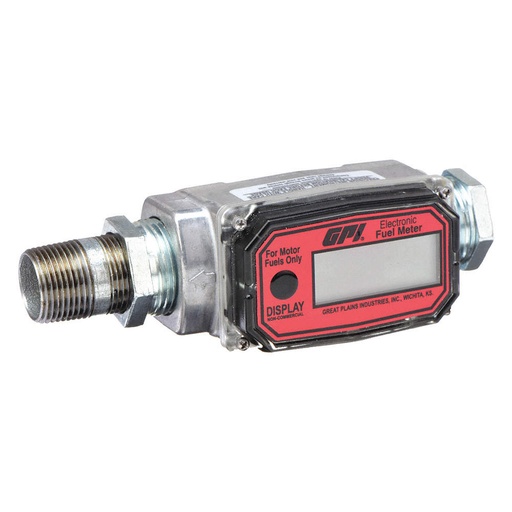[MSC-1132552] ELECTRONIC FLOWMETER, FUEL METER, TURBINE, 1 IN FNPT, 1 IN CONNECTION SIZE, FNPT, 3 GPM TO 30 GPM