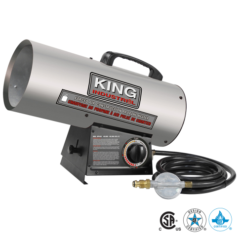 [KING-KPH-60] 60,000 BTU Propane Heater; Forced Air; 300 CFM; 120V