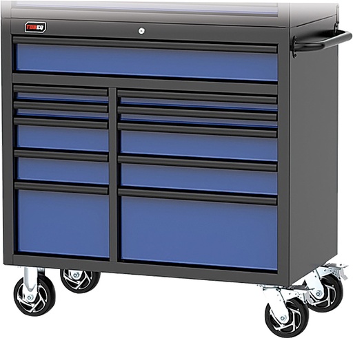 [G2S-TBQ-RCBT411121BLBK] PG213 - 41" 11-DRAWER ROLLER CABINET, BLUE/BLACK